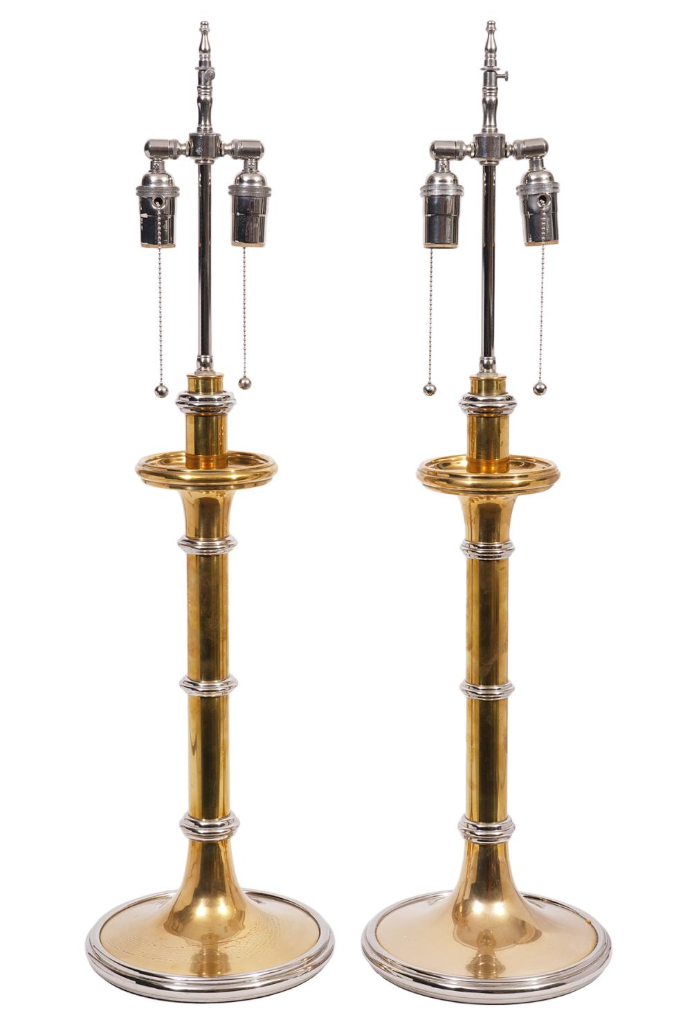 PR. BRASS & CHROME PILLAR TALL
