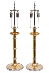 PR. BRASS & CHROME PILLAR TALL