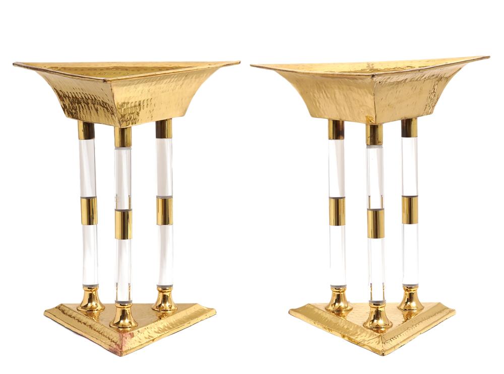 PR. BRASS & LUCITE MID CENTURY