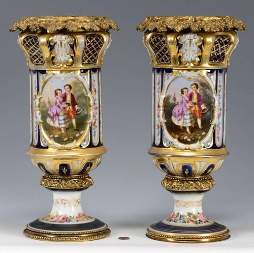 PR. BRONZE MOUNTED PORCELAIN