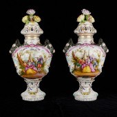 PR CARL THIEME PORCELAIN URNS