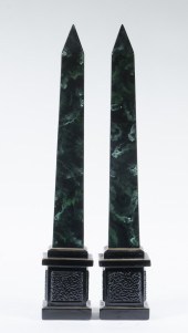 PR CERAMIC OBELISKS Pair of En