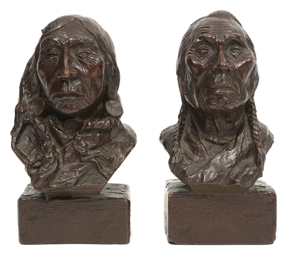 PR. CHARLES A. BEIL BRONZE INDIAN
