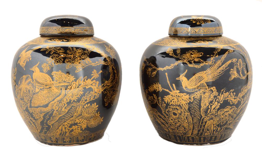 PR. CHINESE BLACK & GILT GINGER