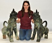 PR CHINESE BRONZE FOO LION BEA