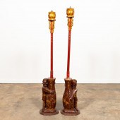 PR., CHINESE CARVED FIGURAL FL