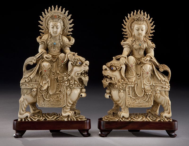 Pr. Chinese carved ivory Guanyin