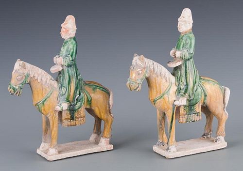 PR. CHINESE CERAMIC HORSE W/ RIDERS