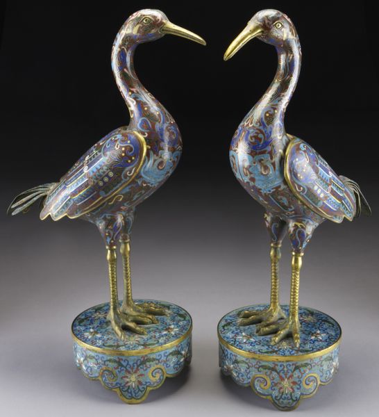 Pr. Chinese cloisonne birds