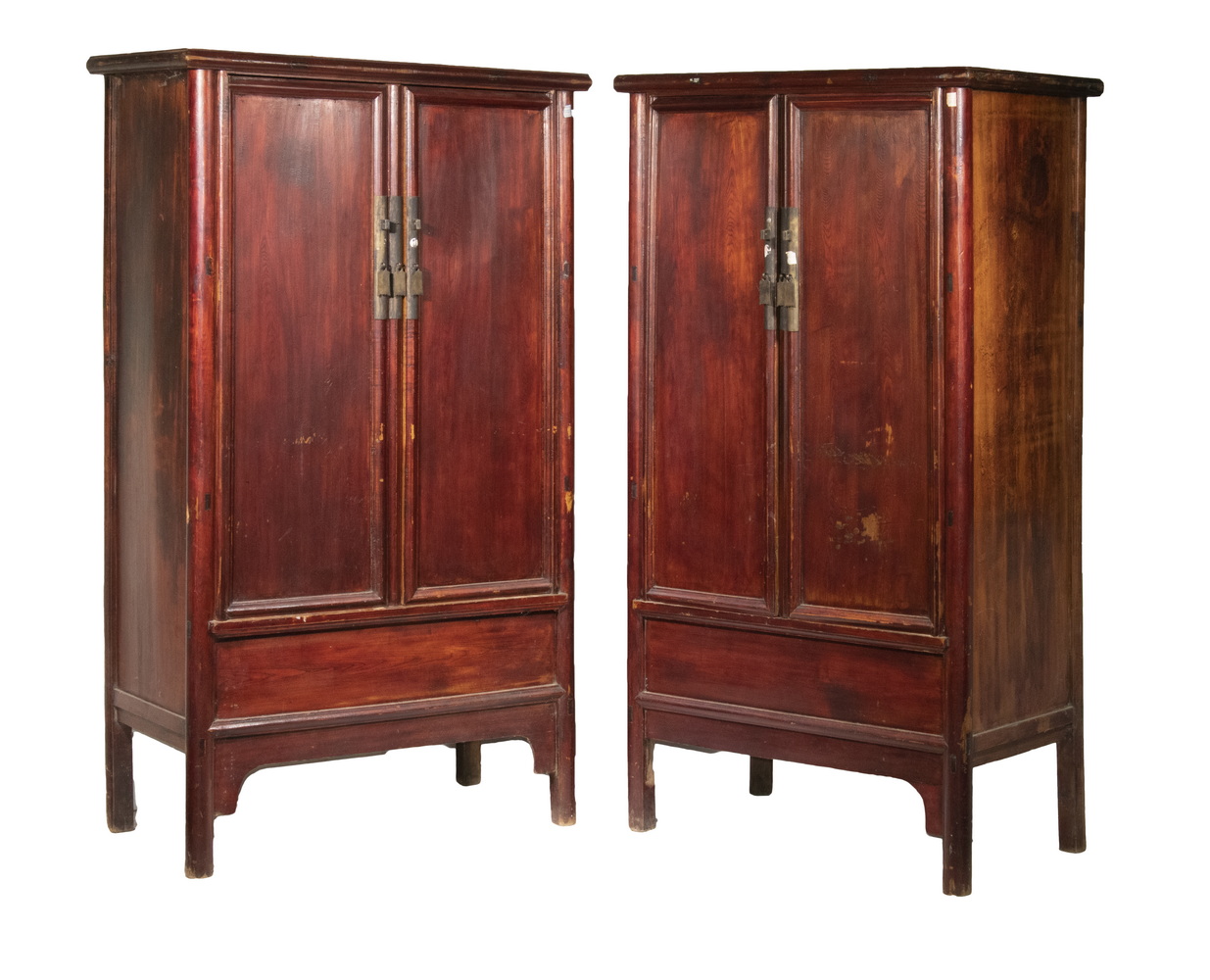 PR CHINESE ELMWOOD CABINETS Pair of