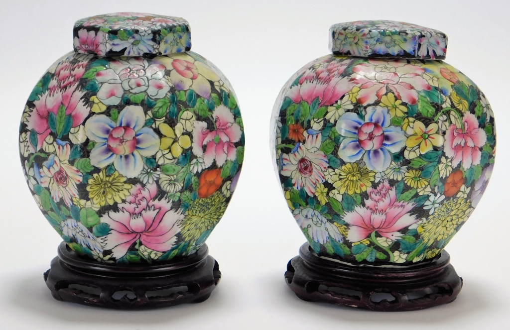 PR CHINESE FAMILLE NOIR GINGER JARS