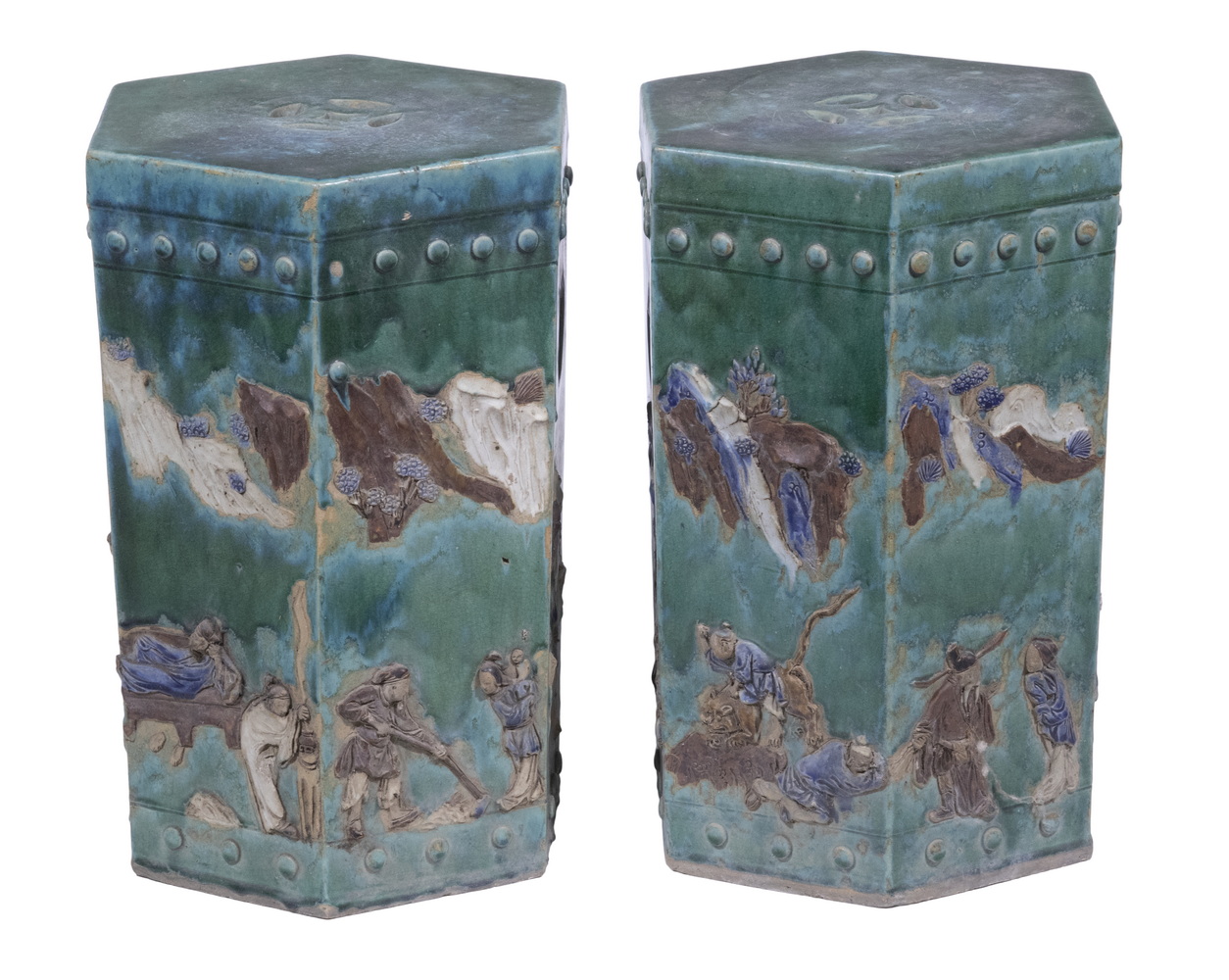 PR CHINESE HEXAGONAL POTTERY GARDEN