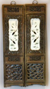 Pr. Chinese Porcelain Wall Pan