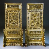 Pr. Chinese Qing Carved Giltwo