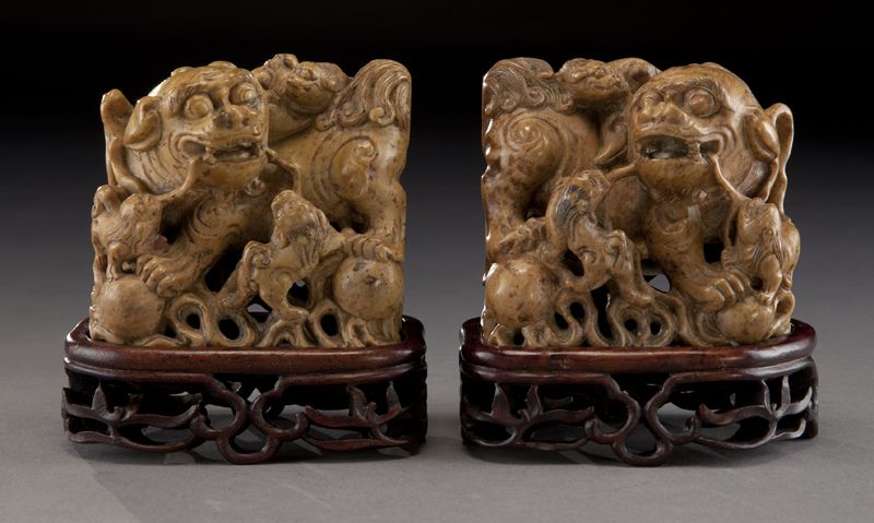 Pr. Chinese Qing carved soapstone