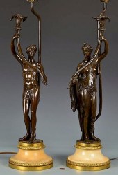PR. CLASSICAL FIGURAL CANDELAB