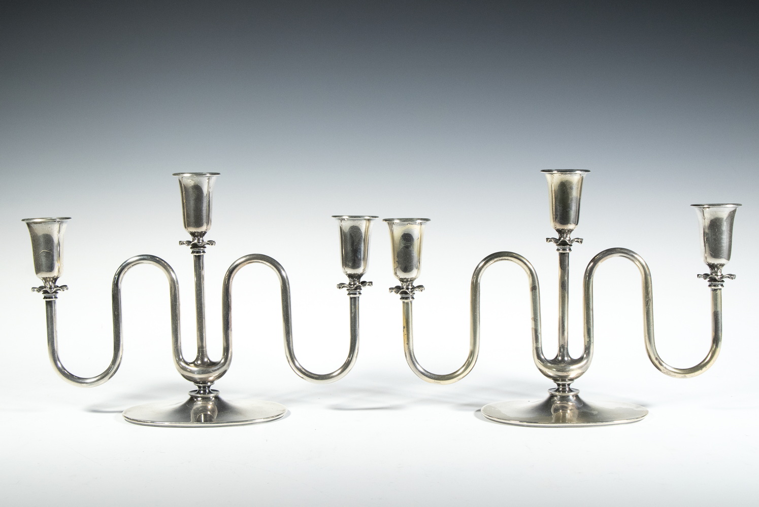 PR COHR DANISH SILVER CANDELABRA