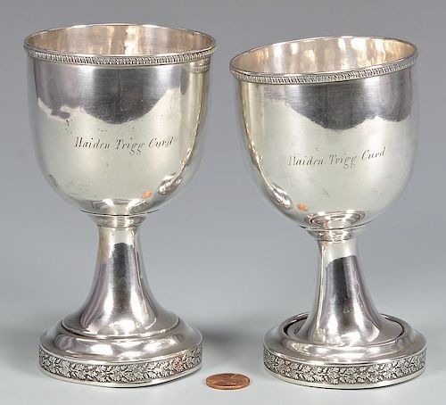 PR COIN SILVER GOBLETS, KY