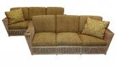 PR CUSTOM PAINTED RATTAN SOFAS