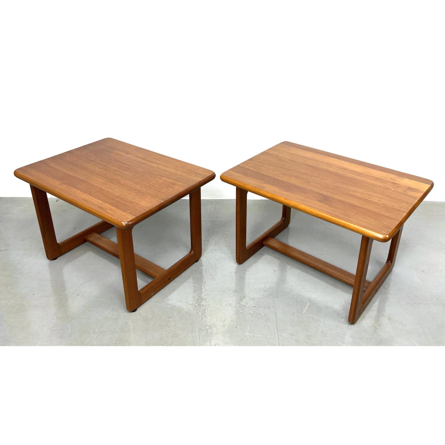 Pr Danish Teak Side End Tables.