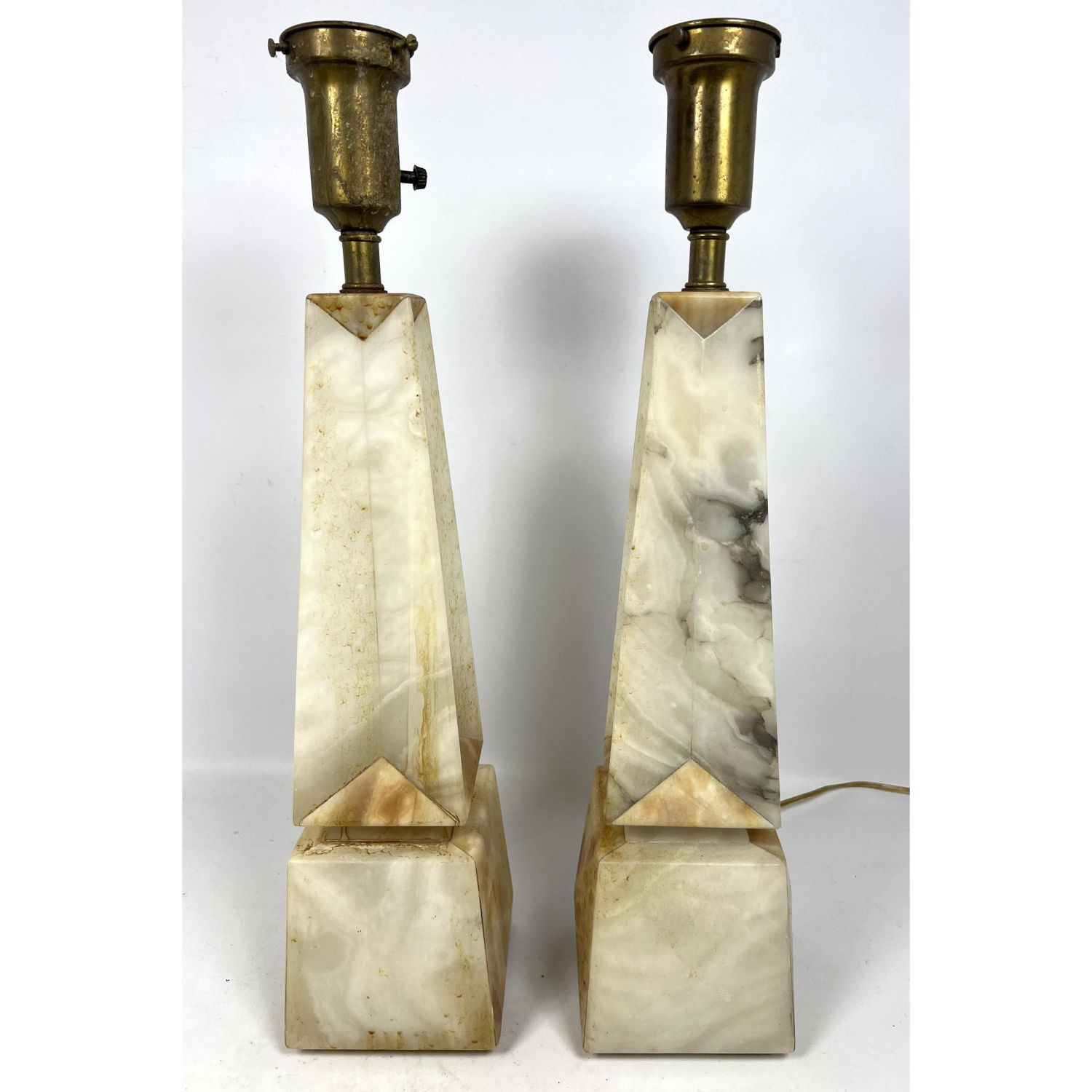 Pr Decorator Onyx Table lamps.