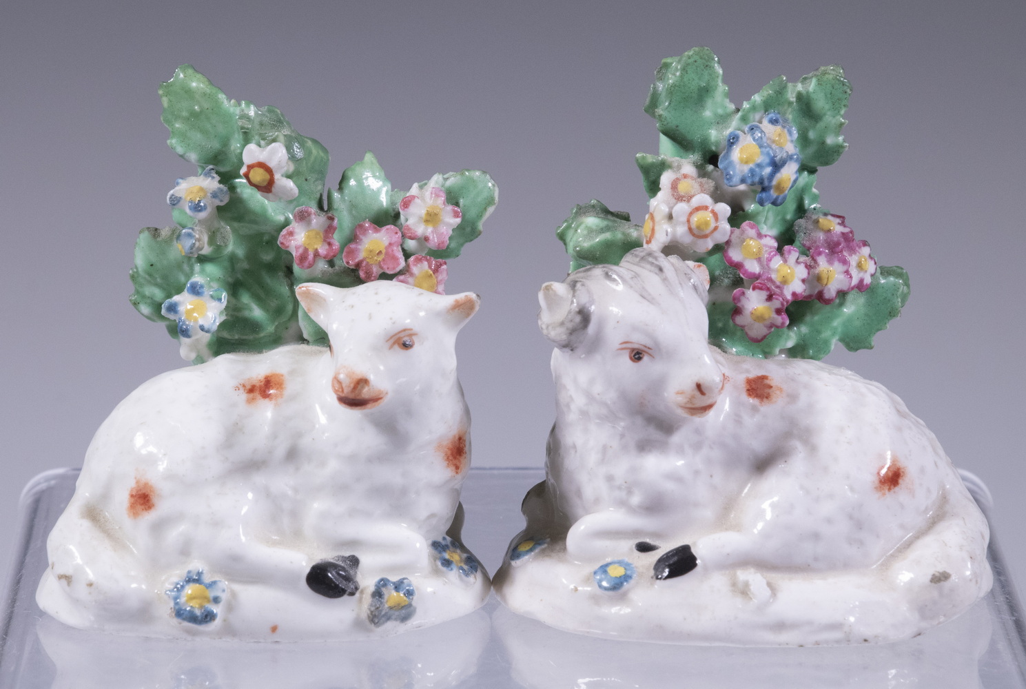 PR DERBY SHEEP FIGURINES Pair of
