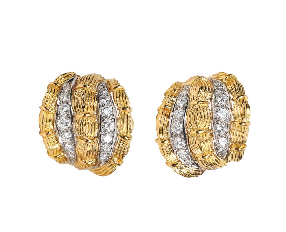 PR. DIAMOND & 18K YG CLIP