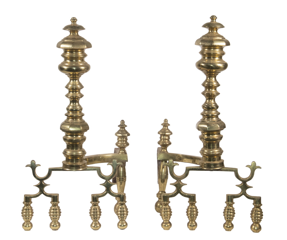 PR EMPIRE ANDIRONS Pair of Early