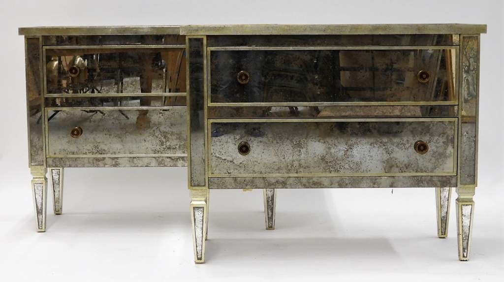 PR EUROPEAN TWO DRAWER MIRRORED