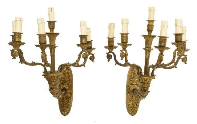 (PR) FRENCH BRONZE SIX-LIGHT WALL
