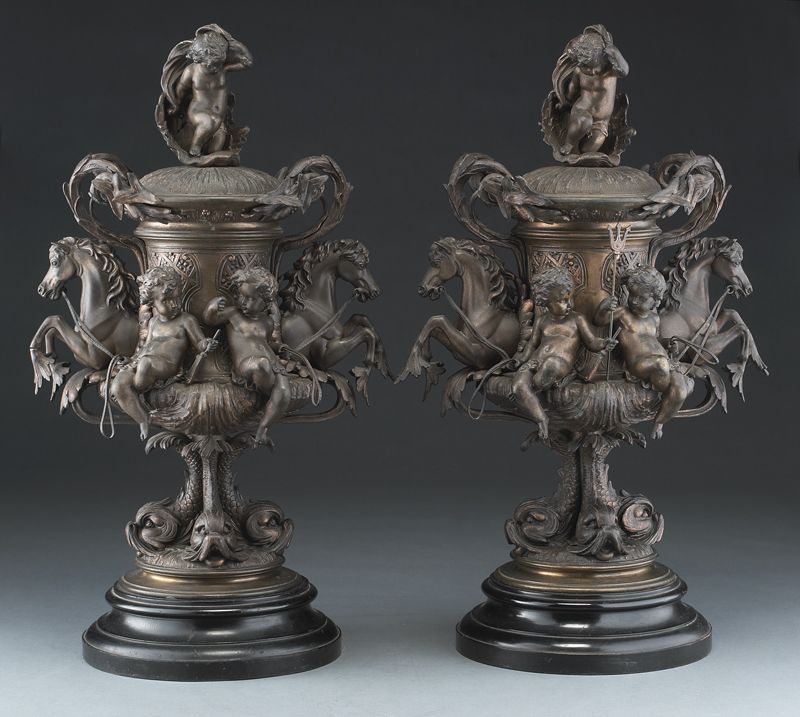 Pr. French bronzed spelter