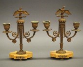 PR FRENCH CANDELABRAA pair of