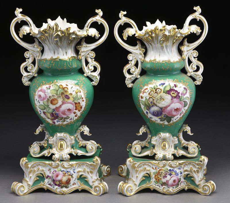 Pr. French Jacob Petit rococo green