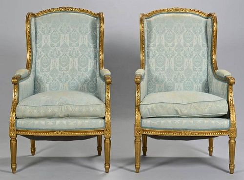 PR. FRENCH LOUIS XVI CHAIRS W/ GILT