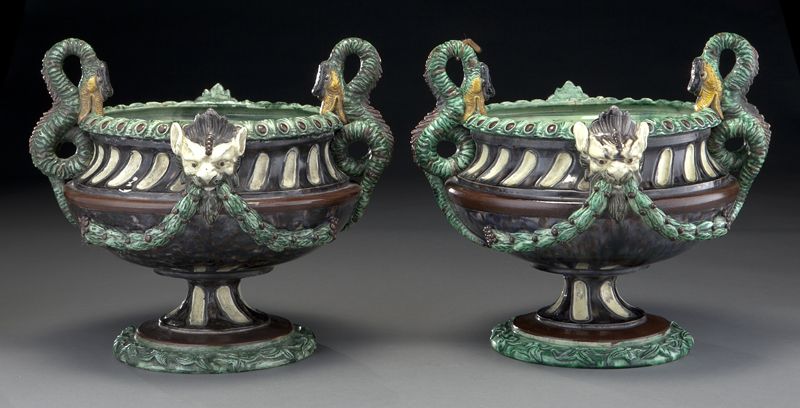 Pr. French majolica campana form