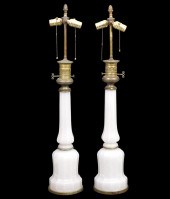 PR. FRENCH OPALINE TABLE LAMPS