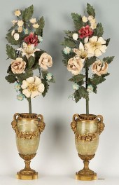 PR. FRENCH ORMULU ONYX VASES W
