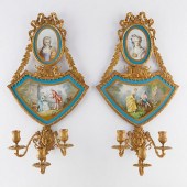 PR FRENCH SEVRES STYLE SCONCES