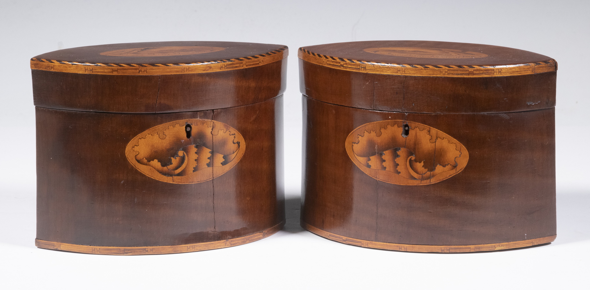PR GEORGE III TEA CADDIES Pair of