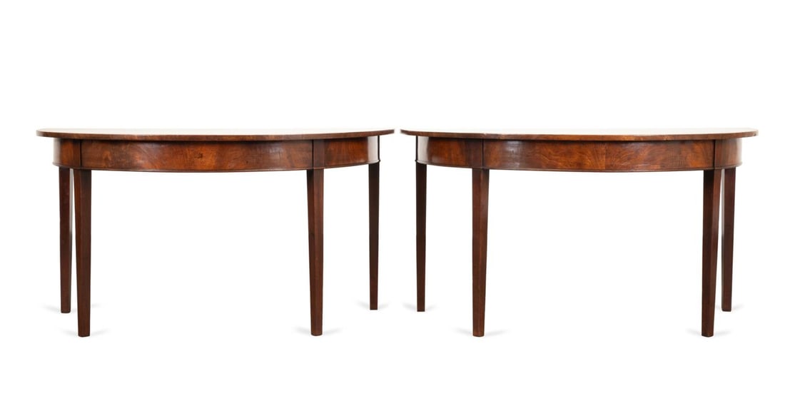 PR GEORGIAN STYLE DEMILUNE MAHOGANY