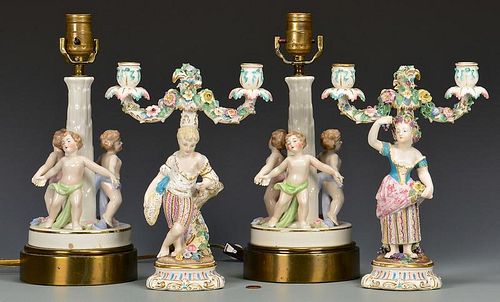 PR. GERMAN FIGURAL CANDELABRA &