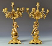 PR GILT BRONZE WINGED CHERUB C