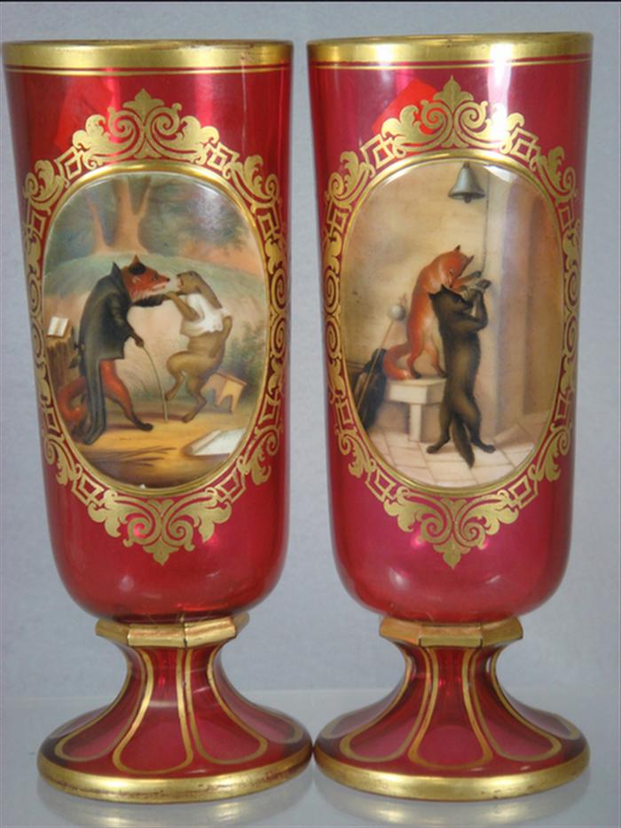 Pr gilt decorated Moser type