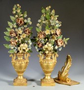 PR. GILT WOOD & PAINTED TOLE T