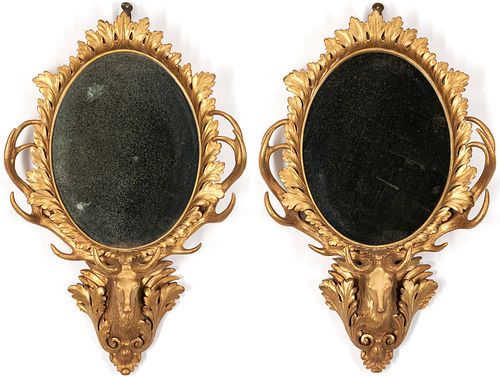 PR. GILTWOOD CARVED DEER HEAD