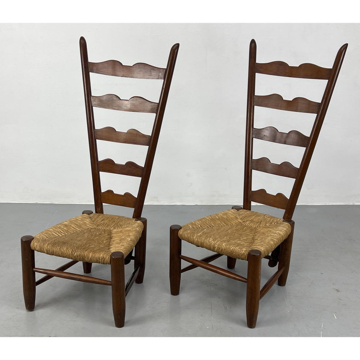 Pr GIO PONTI "Fireside" Ladder Back