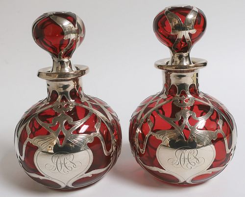 PR GORHAM ART NOUVEAU SILVER & RUBY