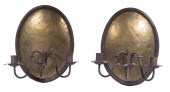 PR IRON & BRASS CANDLE SCONCES