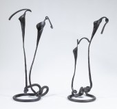 PR IRON CALLA LILY CANDLEHOLDE