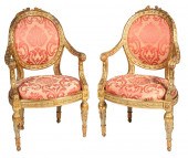 PR. ITALIAN 18TH C. GILT ARM C